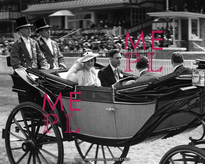 : Queen Elizabeth and King George VI on their : Queen Elizabeth and King George VI on their