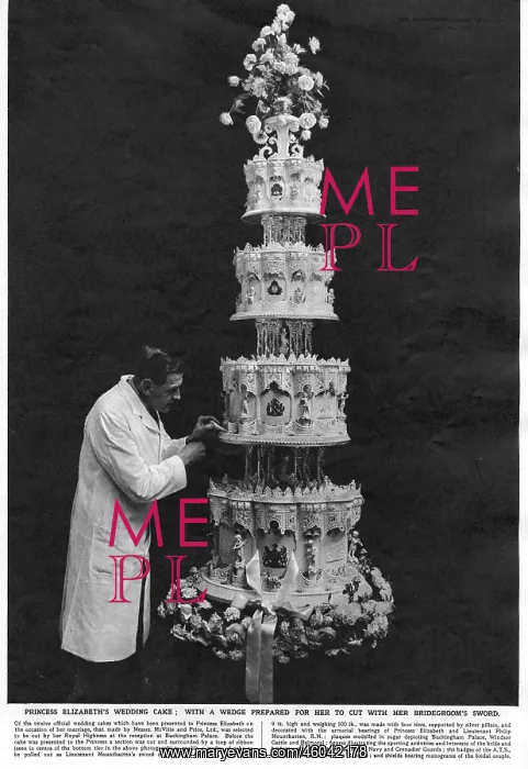 : Queen Elizabeth's wedding cake : Queen Elizabeth's wedding cake