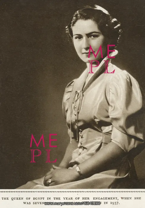 : Queen Farida aged 17 : Queen Farida aged 17