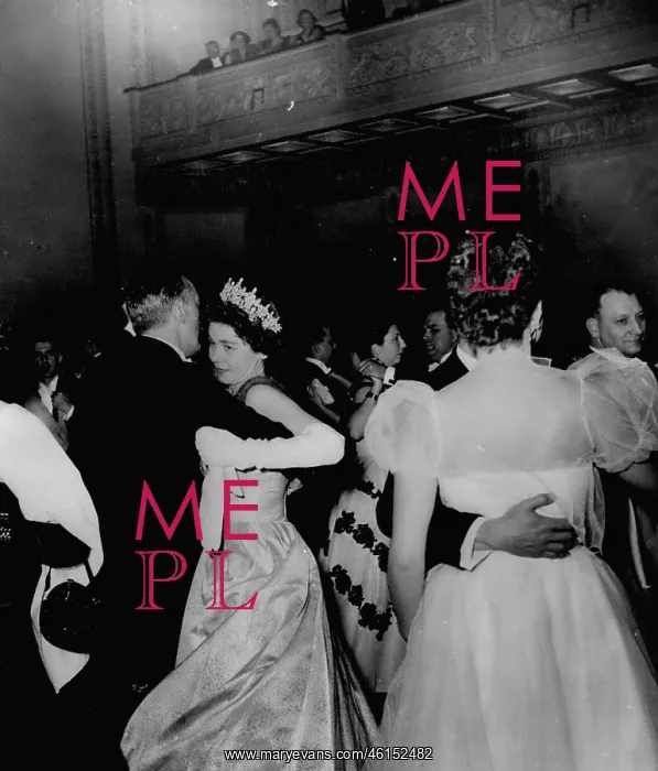 : Queen Frederika of Greece at a ball : Queen Frederika of Greece at a ball