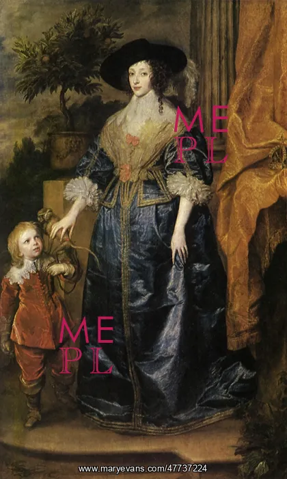 : Queen Henrietta Maria with Her Dwarf, by Van Dyck : Queen Henrietta Maria with Her Dwarf, by Van Dyck