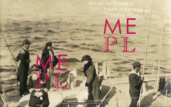 : Queen Maria of Romania on a British Ship : Queen Maria of Romania on a British Ship
