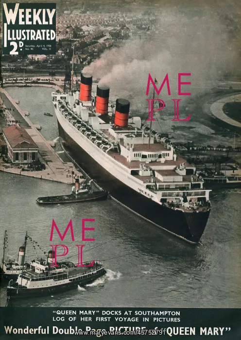 : Queen Mary ocean liner 1936 : Queen Mary ocean liner 1936