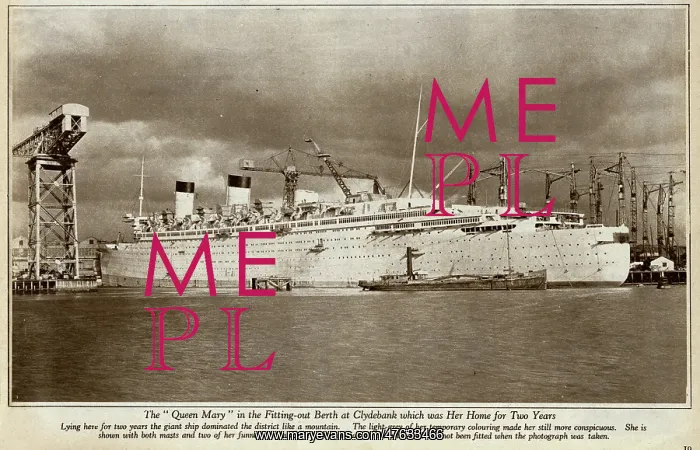 : Queen Mary Ocean Liner, interior fitted for passenger use : Queen Mary Ocean Liner, interior fitted for passenger use