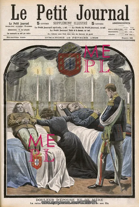 : QUEEN MOURNS DEATHS / 1908 : QUEEN MOURNS DEATHS / 1908