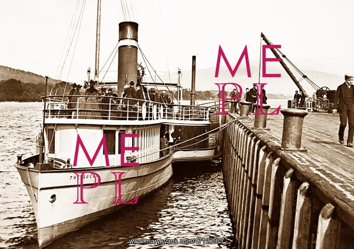 : The Queen paddle steamer, Ballock Balloch pier : The Queen paddle steamer, Ballock Balloch pier