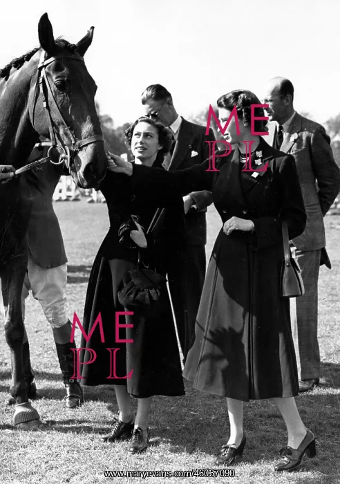  : The Queen and Princess Margaret at Badminton