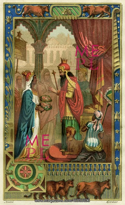 : Queen of Sheba visiting King Solomon : Queen of Sheba visiting King Solomon
