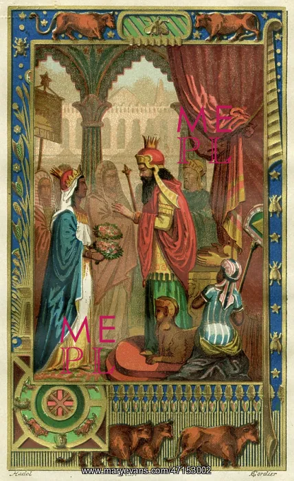 : Queen of Sheba visiting King Solomon : Queen of Sheba visiting King Solomon