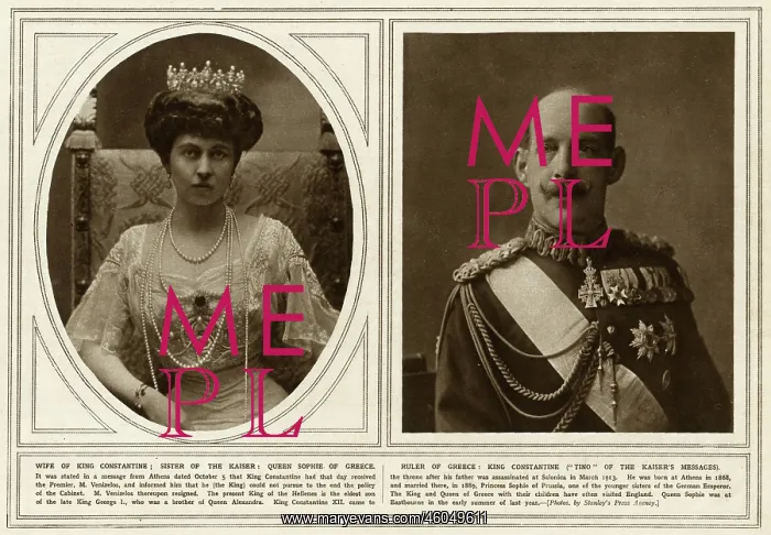 : Queen Sophie of Greece & King Constantine I : Queen Sophie of Greece & King Constantine I