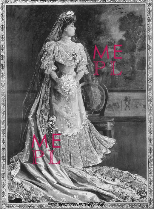 : The Queen of Spain in her wedding dress : The Queen of Spain in her wedding dress