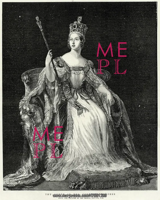 : Queen Victoria in her Coronation robes : Queen Victoria in her Coronation robes