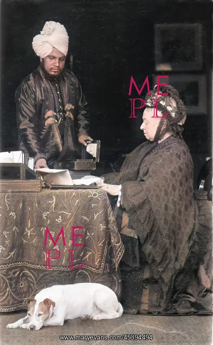 : Queen Victoria with the Munshi : Queen Victoria with the Munshi