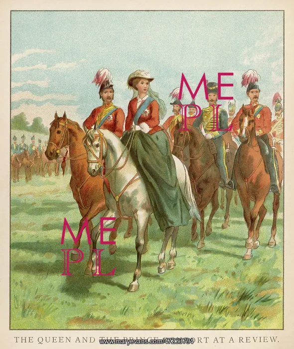 : Queen Victoria reviewing troops : Queen Victoria reviewing troops