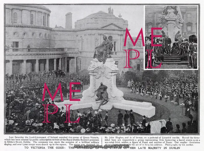 : Queen Victoria Statue, Unveiled, Dublin 1908 : Queen Victoria Statue, Unveiled, Dublin 1908