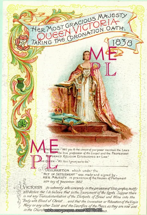  : Queen Victoria taking the Coronation Oath, 1838