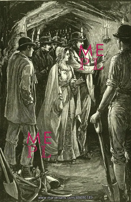 : Queen Victoria visiting a Cornish iron mine : Queen Victoria visiting a Cornish iron mine