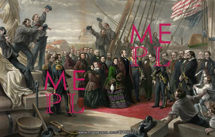 : Queen Victoria visiting HMS Resolute : Queen Victoria visiting HMS Resolute