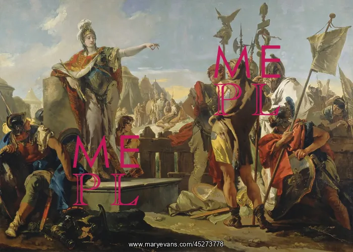 : Queen Zenobia Addressing Her Soldiers : Queen Zenobia Addressing Her Soldiers
