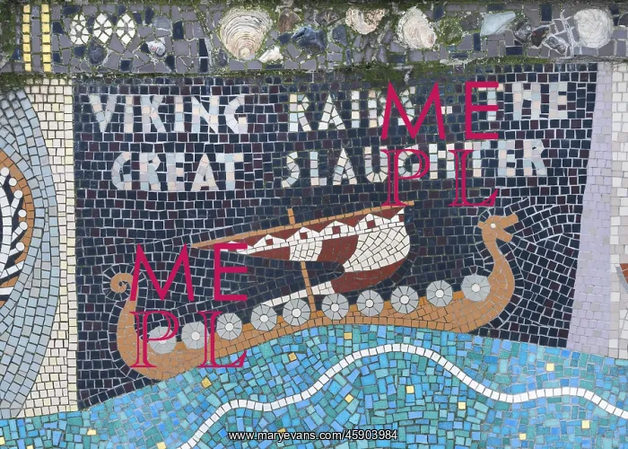: Queenhithe Dock Mosaic, London, England, UK : Queenhithe Dock Mosaic, London, England, UK