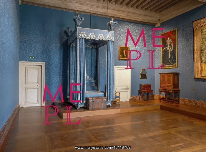 : Queen's Apartment, Chateau de Chambord, Loire Valley, France : Queen's Apartment, Chateau de Chambord, Loire Valley, France