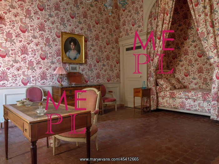 : Queen's Bedroom, Chateau de la Chaize, Odenas, Rhone, France : Queen's Bedroom, Chateau de la Chaize, Odenas, Rhone, France