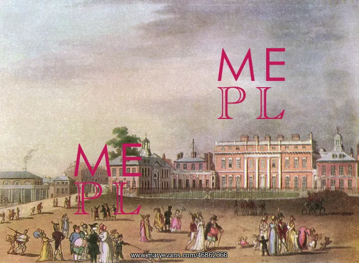 : Queen's Palace (Buckingham Palace) in 1809 : Queen's Palace (Buckingham Palace) in 1809