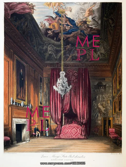 : The Queen's State Bedchamber, Hampton Court Palace : The Queen's State Bedchamber, Hampton Court Palace