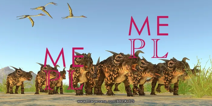 : Quetzalcoatlus reptiles fly over a herd of Einiosaurus ? : Quetzalcoatlus reptiles fly over a herd of Einiosaurus ?