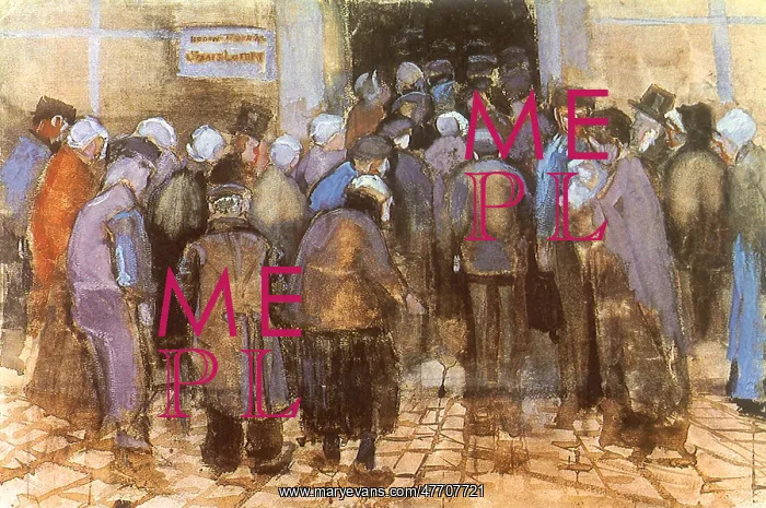 : Queuing For Entrance, by Van Gogh : Queuing For Entrance, by Van Gogh