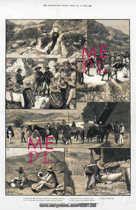 : Quicksilver mining in Guadalcazar, Mexico, 1891 : Quicksilver mining in Guadalcazar, Mexico, 1891
