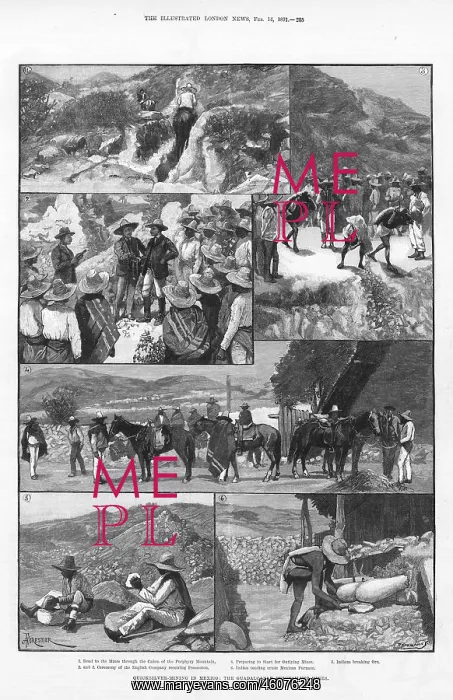 : Quicksilver mining in Guadalcazar, Mexico, 1891 : Quicksilver mining in Guadalcazar, Mexico, 1891