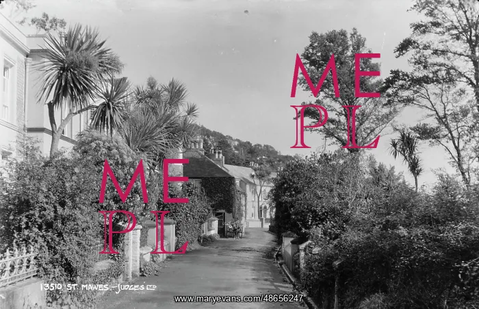 : A Quiet Street in St. Mawes : A Quiet Street in St. Mawes