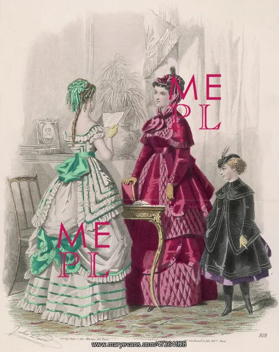 : QUILTED RED DRESS 1868 : QUILTED RED DRESS 1868