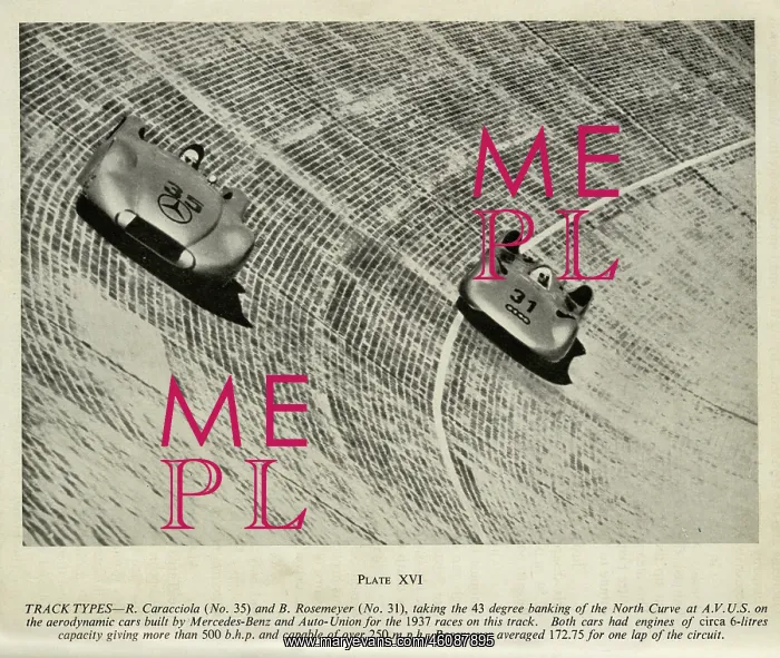 : R Caracciola and B Rosmeyer at AVUS : R Caracciola and B Rosmeyer at AVUS