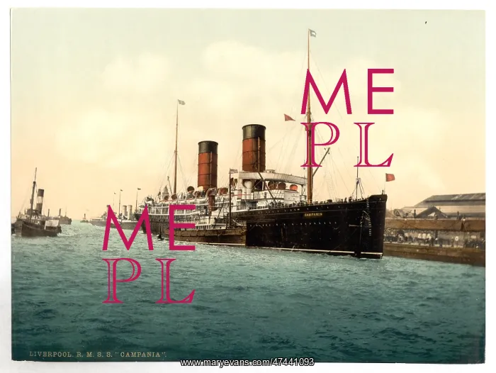 : R. M. S. Campania in the Mersey : R. M. S. Campania in the Mersey