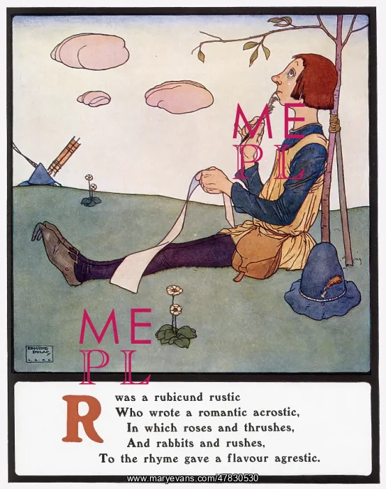 : R was a rubicund rustic : R was a rubicund rustic