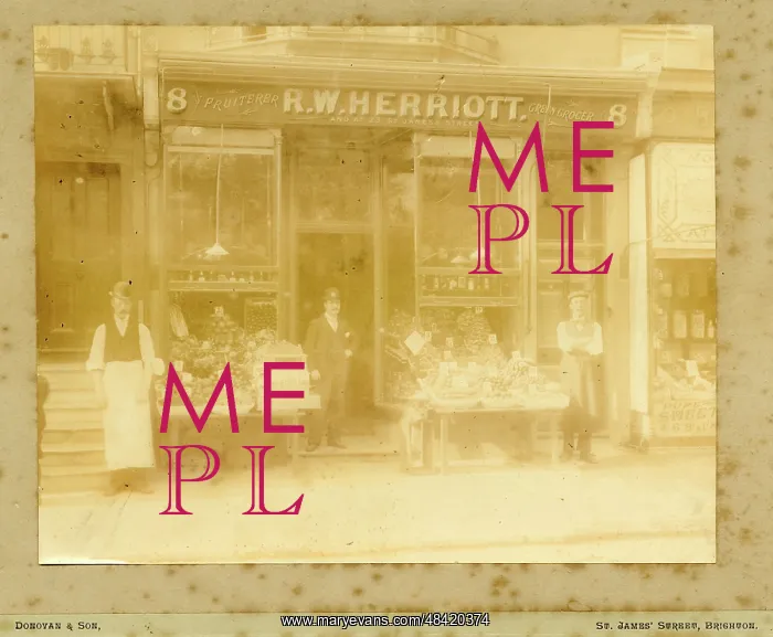 : R W Herriott, Greengrocer Fruiterer, Marine Parade, Brighton : R W Herriott, Greengrocer Fruiterer, Marine Parade, Brighton