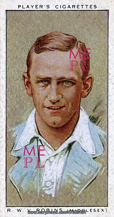 : R W V Robins, Middlesex County and England cricketer : R W V Robins, Middlesex County and England cricketer