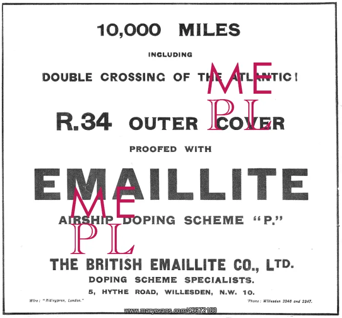 : R.34 Airship Doped With Emaillite - Doping Scheme P : R.34 Airship Doped With Emaillite - Doping Scheme P