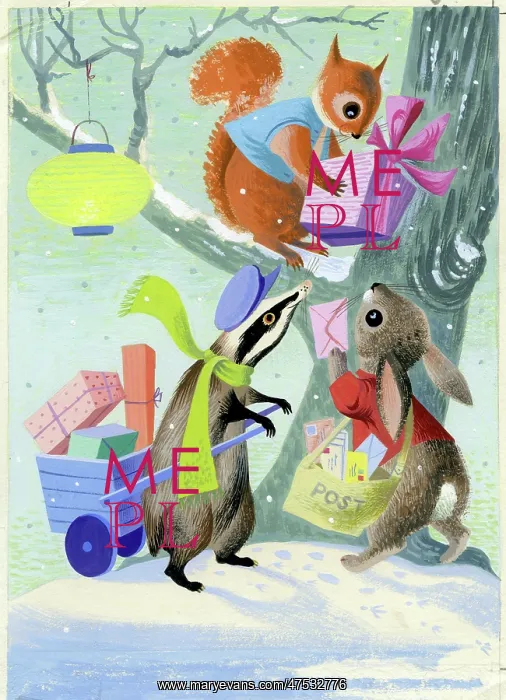 : Rabbit and badger postmen and squirrel : Rabbit and badger postmen and squirrel