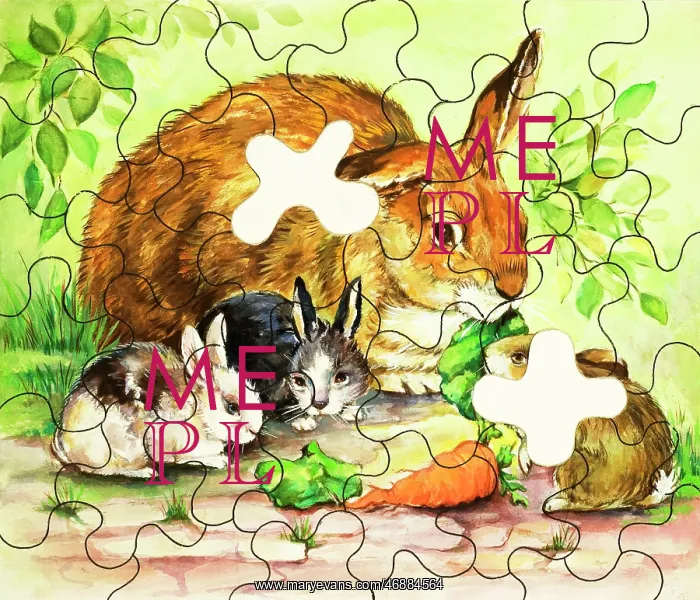  : Rabbit family jigsaw