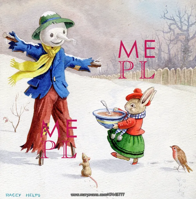 : Rabbit Taking Soup to Scarecrow : Rabbit Taking Soup to Scarecrow