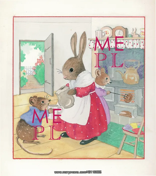  : Rabbits by the hearth by Rosamund Martin