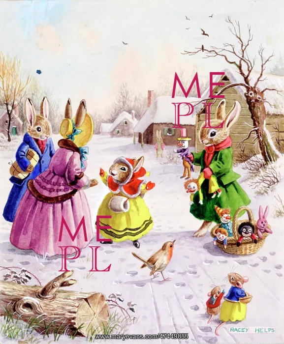  : Rabbits with Christmas Toys