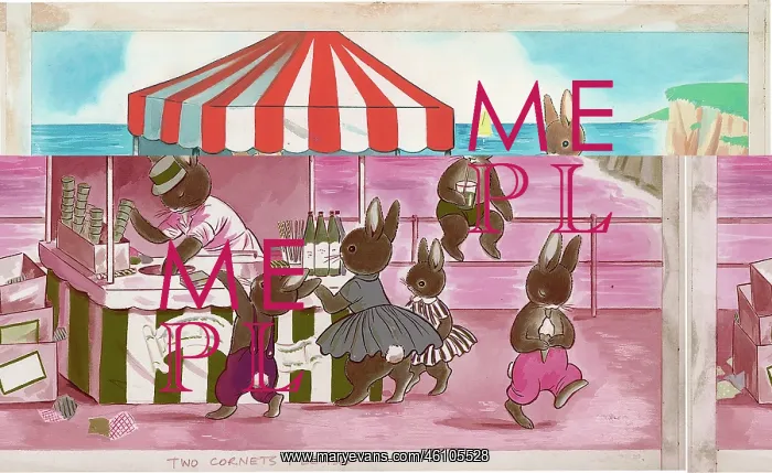 : Rabbits at the ice-cream stand : Rabbits at the ice-cream stand