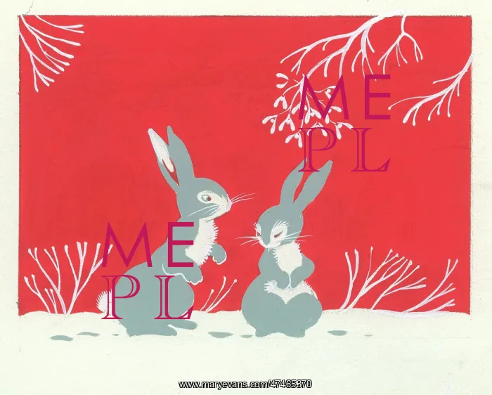  : Two Rabbits under the Mistletoe