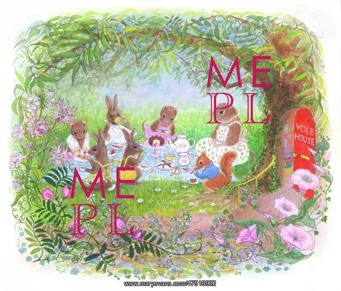: Rabbits, voles and squirrel having a picnic : Rabbits, voles and squirrel having a picnic