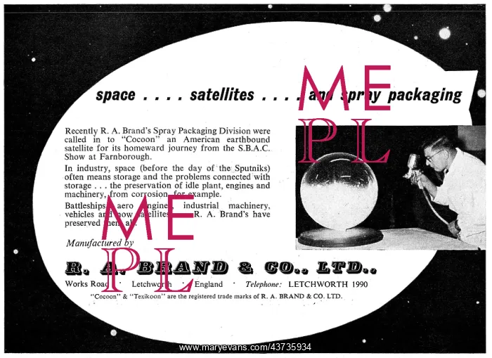 : R.A.Brand. Brand's Spray Packaging 1957 : R.A.Brand. Brand's Spray Packaging 1957