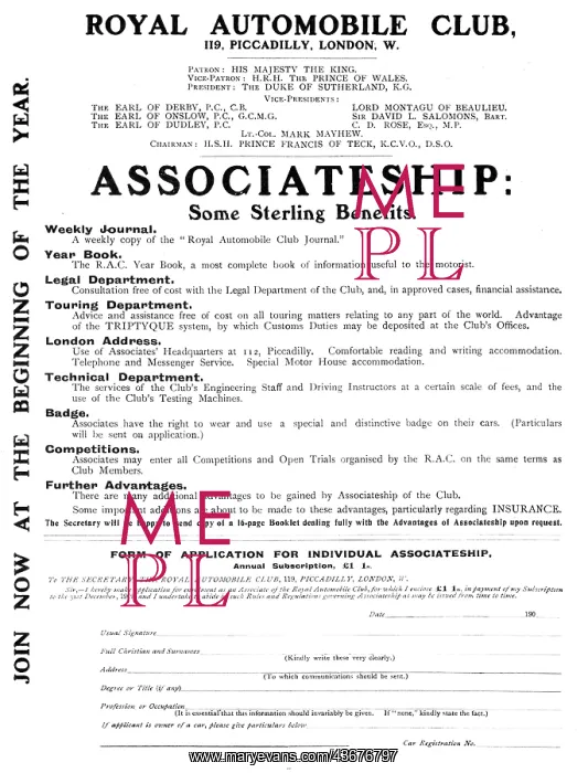 : R.A.C. The Royal Automobile Club : R.A.C. The Royal Automobile Club